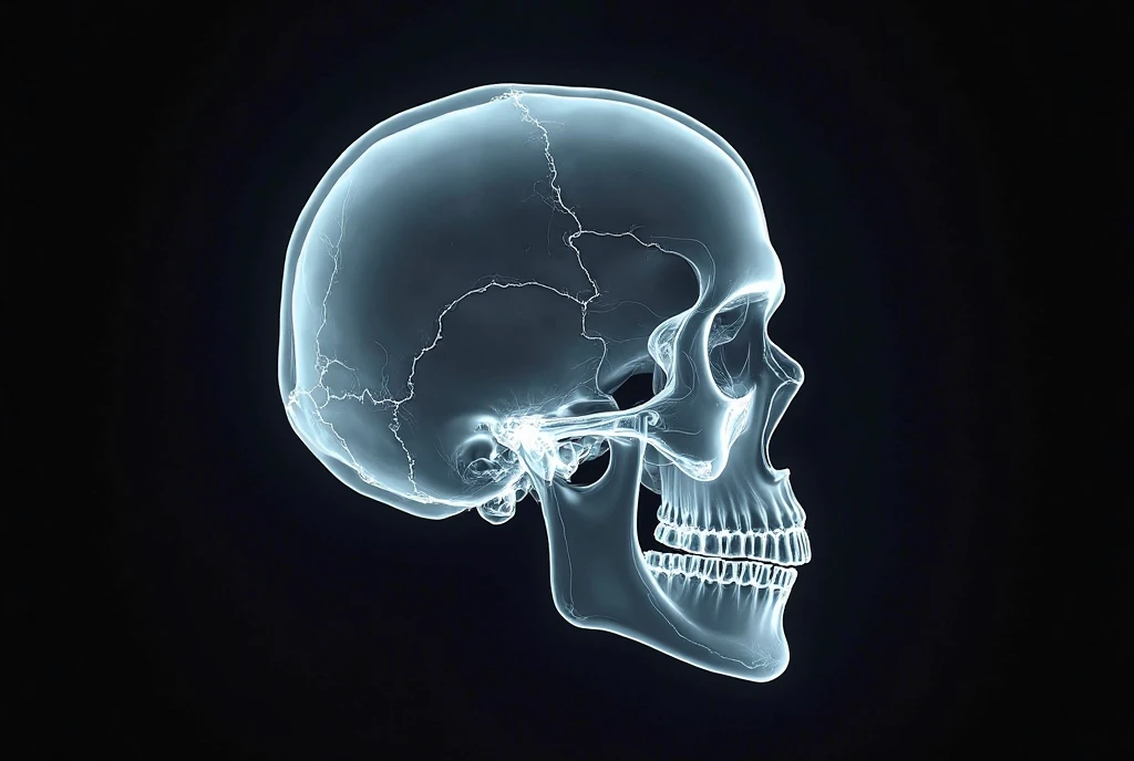 Create an x-ray of a skull