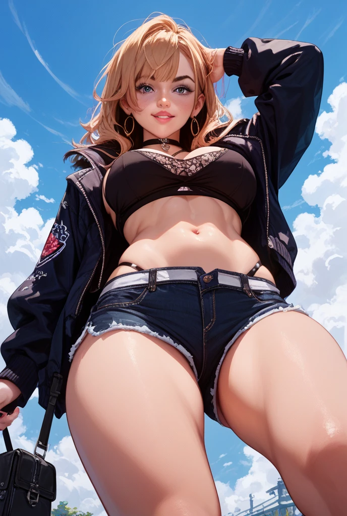 Cute girl, laughing, bitch, Plane in the air