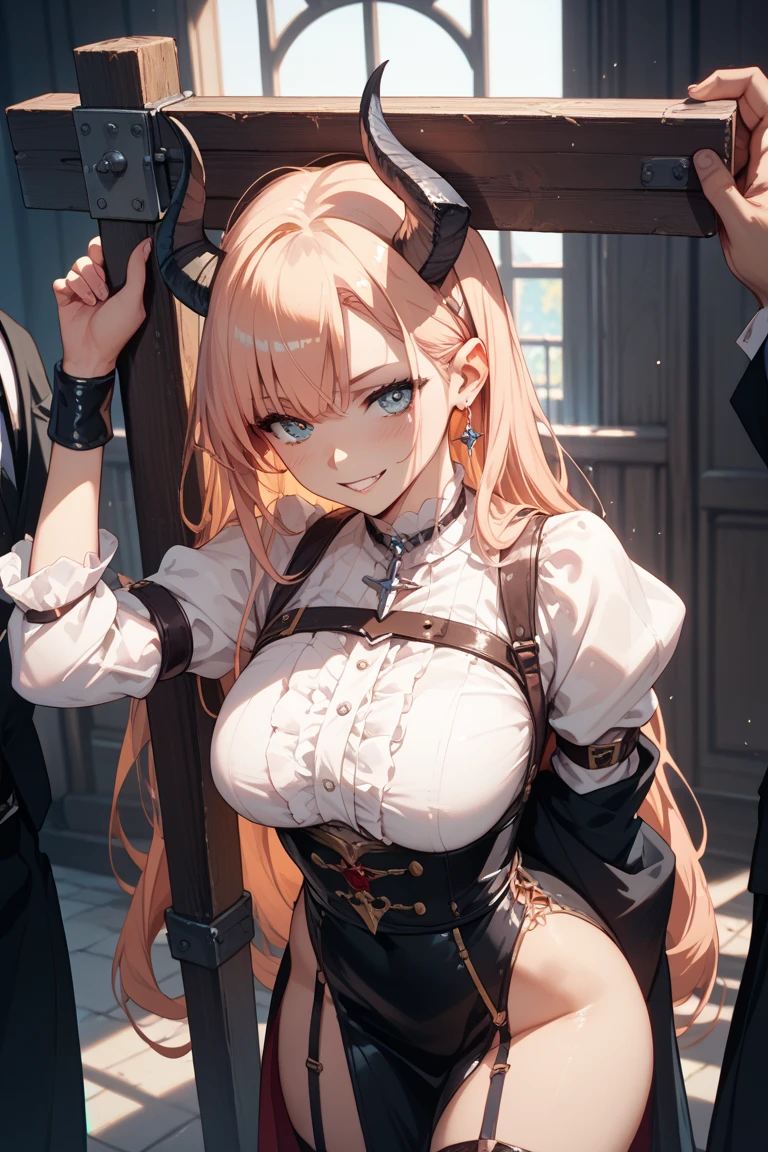 highest quality、High resolution、detailed background、beautiful and detailed face、beautiful and smooth skin、skin texture、professional lighting、Beautiful teenage girl、(huge breasts:1.3)、sexy sailor suit、Pleated mini skirt with tartan plaid pattern、cute hairstyle、white knee high socks、
((tied up、全身をbeing restrained、手足をbeing restrained、being restrained、to be tied up))、tied up and legs spread、emphasize the chest、underboobを強調する、No bra、胸がbeing restrained、太ももがbeing restrained、Arms are tied、ロープでto be tied up、 underboob、panty shot、stripe々panties、camel toe、
look at me happy、Palace of Versailles in France、
Known for its magnificent gardens and baroque buildings、Highlights include the gorgeous interior and the court theater..
