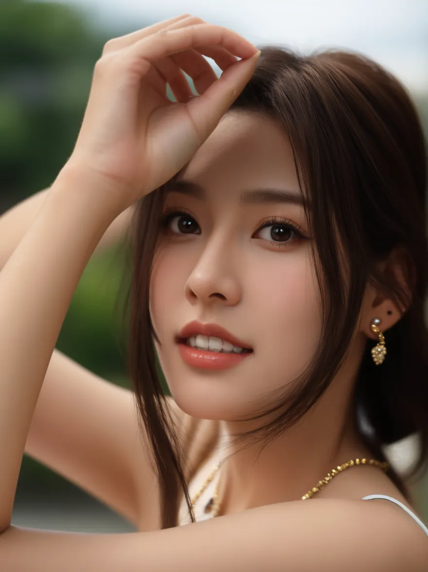 (Skindentation:1.5), Realistic, Realistic, （small tits）、(masutepiece:1.5), Concept art, intricate detailes, Highly detailed, Realistic, Octane Rendering, 8K, Unreal Engine, Dynamic Pose, Best Quality, High resolution, (Realistic face:1.1), (Hyper-Realism:1.1),  Perfect eyes, (Shiny skin: 1.2), (((Hairstyle))), (((perfect hand)) ), (Very detailed background), ((dynamic background) ),  (Wildfruit), ((1girl in)), steady, srestrained,  ((Detailed eyes, high quality eyes, face with high quality)), (vintage dress), Brown curly hair,(grass field, Sun, Clouds, field, farming, Starlight, Walking trail)Sunlight、Since a while ago、
, ((Dramatic)), epicd, depth of fields,  4K, Gothic, A smile、sunlights、Sunlight、the setting sun
