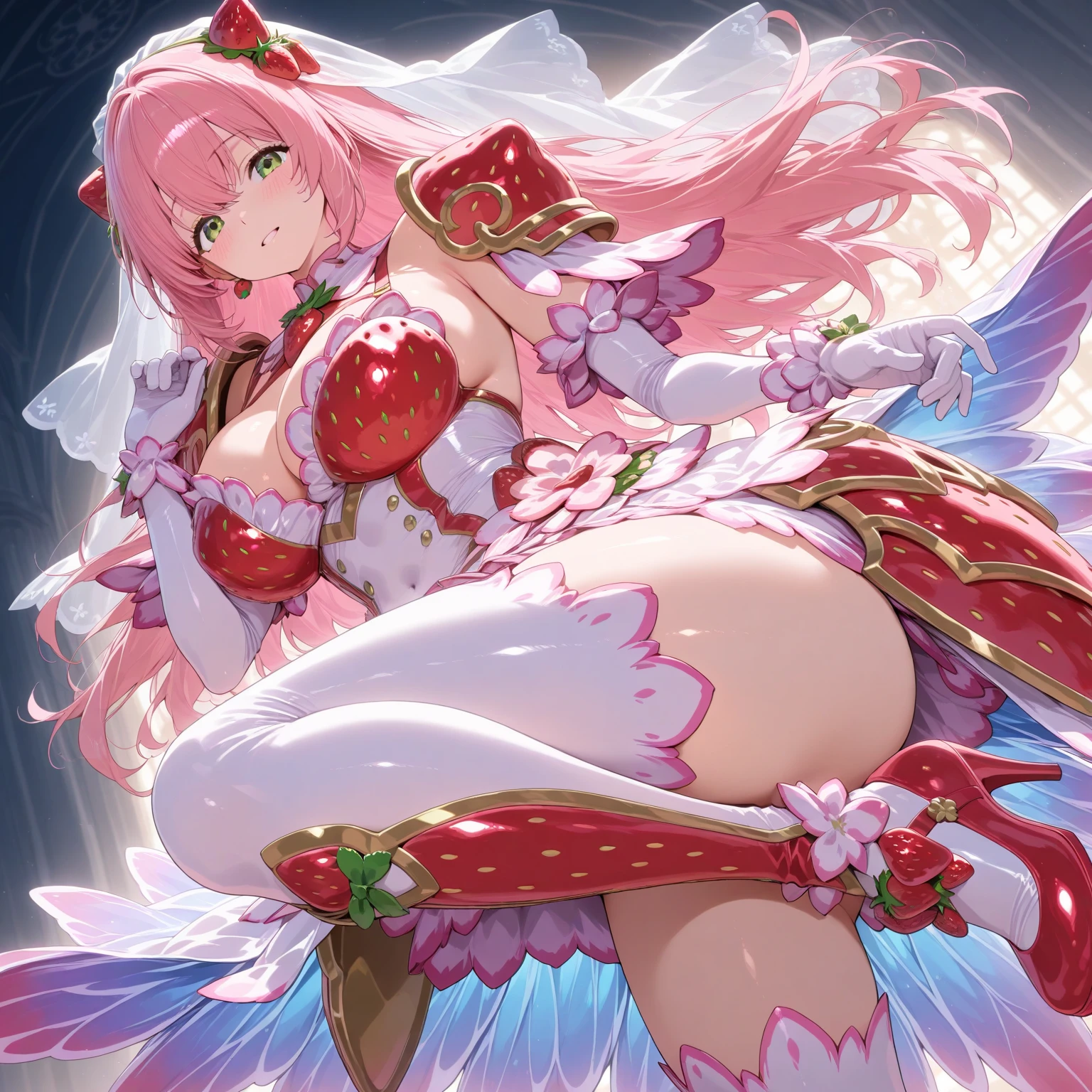 1 Pink Princess, (pink and blue hair), ((big hair)), double eyelid, camel toe, shy, bring it closer to the pussy, close up camel toe, too big breasts and too small bra, bursting breast, wide hips, big fat ass, camel toe, cum around, cum on face,Soft ass, Big Tits, flexible, cute expression, hentai,Perfect skin, (fluffy), pink eyes, (fluffy Particles:1.2), (Cute clothes), (NFV:1.1)