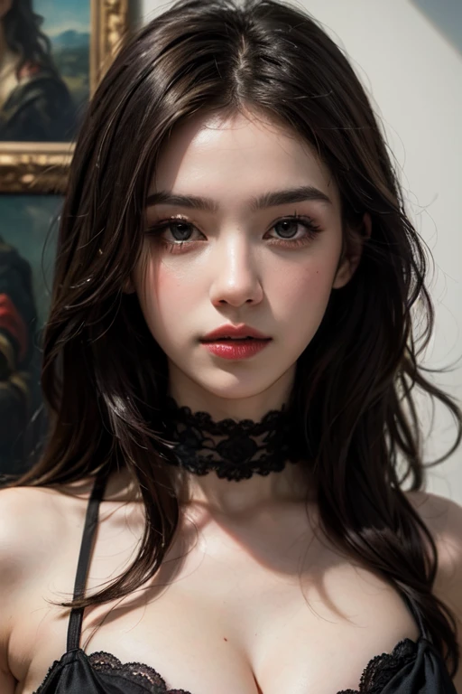 ((highest quality, 8k, masterpiece :1.3)), 1 girl, A cute woman who emphasizes her slender abdominal muscles :1.3, (random hairstyle :1.2), (black sexy bra:1.5), super detailed face, fine eyes, double eyelid, armpit, (nsfw), (asia beautiful girl), young girl, super beautiful, white skin, perfect skin, background in prison, (Sexy smile expression), (licking lips)