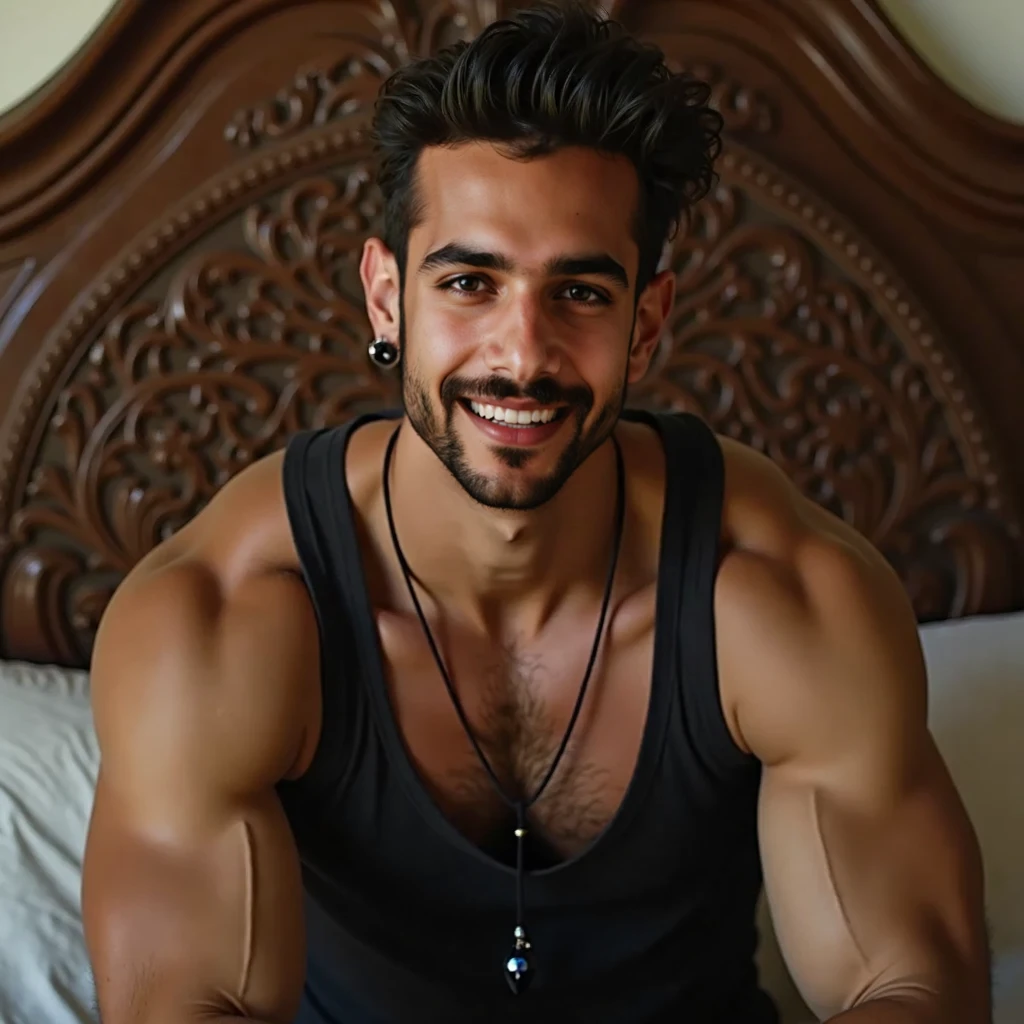 (masterpiece, intricately detailed, highest resolution, best quality:1.2), (doujin), a cocky Leonardo Marques Instagram influencer,a 24 y.o muscle stud with a muscular physique sitting on a chair with black eyes,dark-skinned male, wearing a ((open jacket, chav, armbands)), (excessive cum), (cum on body), (cum drip), flaccid penis,saggy balls,hairy chest,vascular,muscle striations,soft light,fantastic realism,