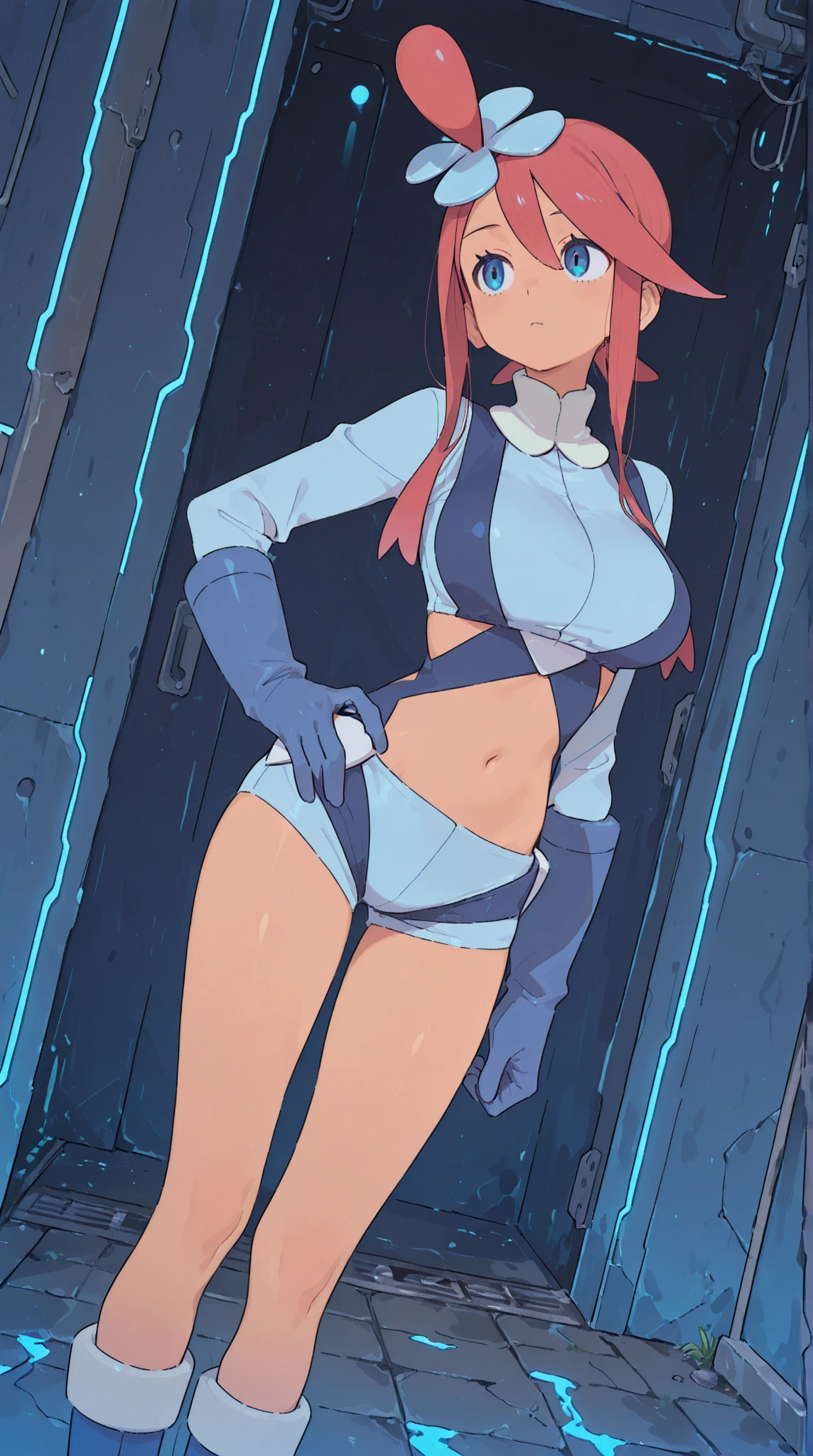 1female,35yo,mature,happy exited voyage smile, Bigchest,Big breasts Thin waist,long leges, 独奏,(Background with:aerodrome,snow mountains,lotuses,exteriors,) She has long pink hair,standing on your feet,Sweat profusely,drenched all over the body,seen from the front, hair straight, mostly cloudy sky,(((tmasterpiece),(Very detailed CG unity 8K wallpaper),best qualtiy,cinmatic lighting,detailed back ground,beatiful detailed eyes,Bright pupils,Blue eyes,(Very fine and beautiful),(Beautiful and detailed eye description),ultra - detailed,tmasterpiece,)),facing at camera,A high resolution,ultra - detailed),revealing breasts,Bare genitalia, Bulge,legs are open,Raised sexy,Camel toes,Flushed complexion,Smile,Desire for dissatisfaction,frontage,Stewardess,military hat(Wearing:White flight attendant uniform,Black jumpsuits,Bare genitalia,Bare breasts,nakeness)