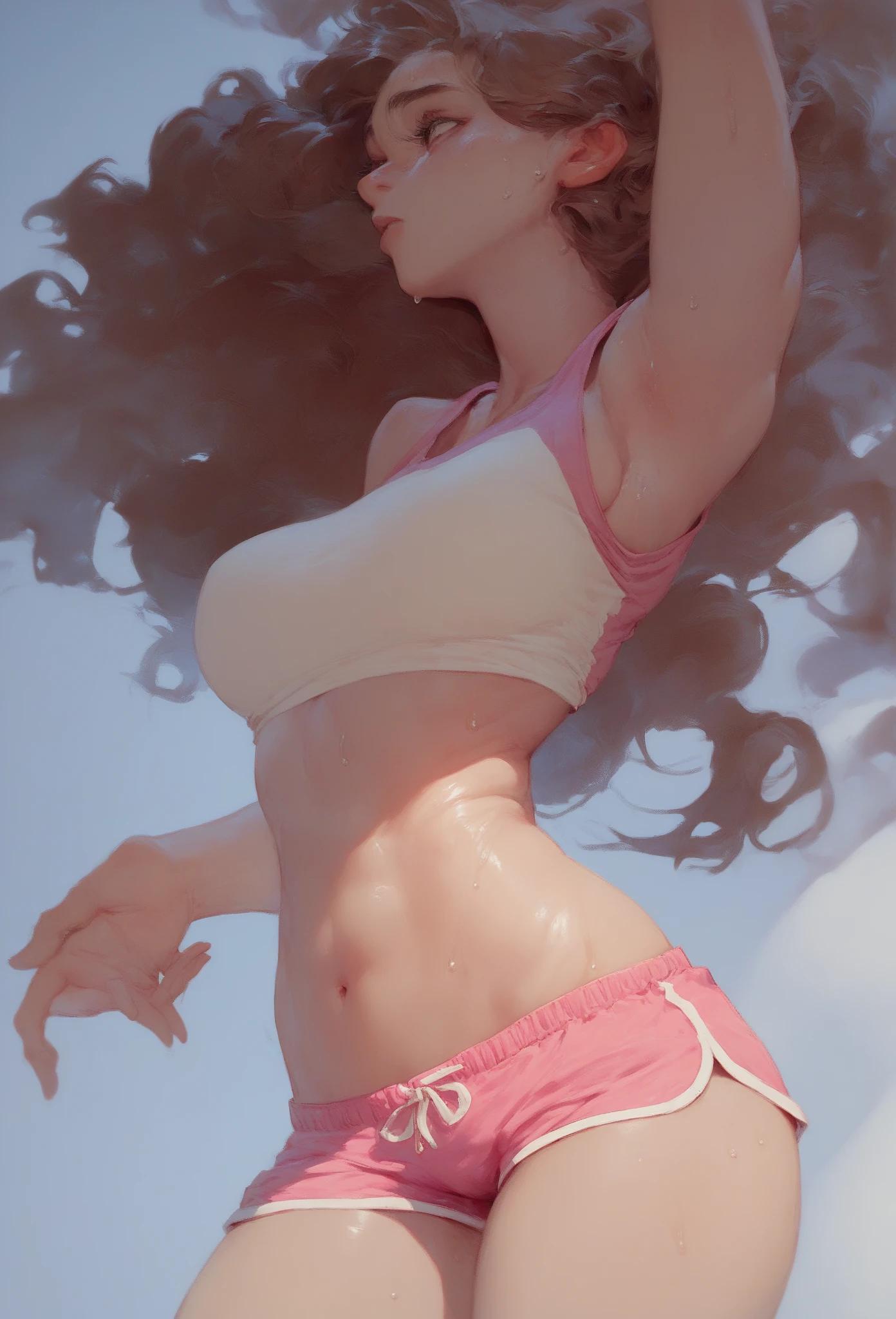 The girl feels cold her body is shivering, her hair is shivering, hair discolored, blond, movie lighting, photo realistic, 4k, best quality, ultra hd, ultra realistic --auto --s2