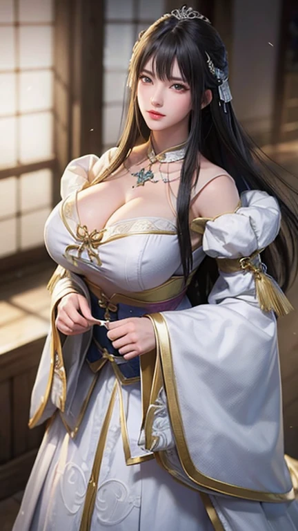 1 female, Overweight, fantasy costume, extremely fat, Chubby, Japanese, 4K, High resolution, masterpiece, highest quality, fine skin, sharp focus, (cinematic lighting)