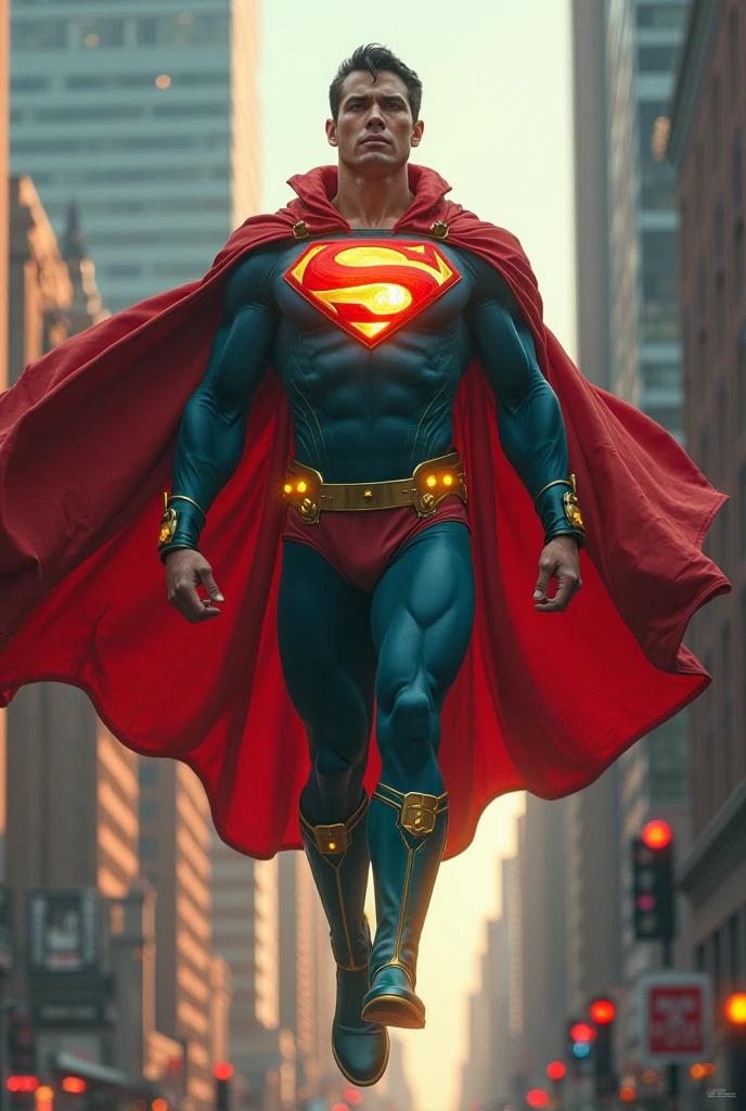 A character dressed as a superhero with a suit full of books and brains instead of a cape