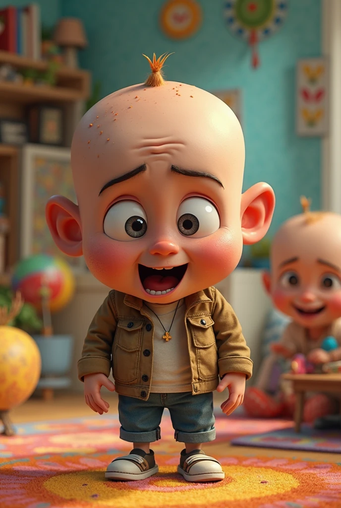 cbzbb , Messi ,character ,cute, a little,  beautiful, deviant art, Up-and-coming art station, digital art, details, cute, realistic, humanoid, character, small size,Sho movie ,movie lights,Elon Musk,Look happy