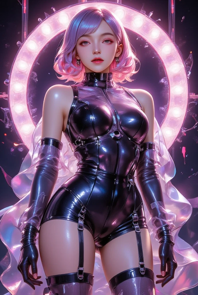 (((Hololive Vtuber bunnygirl, Beautiful bimbo)) hyperrealism trending on Pixiv, ((gigantic breasts, cleavage perfect lighting perfect body perfect face perfect hands perfect fingers perfect breasts)) perfect shape (thick lips wide hips thick thighs small waist highly detailed) octane render vice magazine photography style innovate design creative, unique look, attractive alluring lolita, looking at viewer, (((slutty schoolgirl, 18 years old, innocent, happy, blushing, shy, sparkles, kawaii, slice of life Ecchi hentai))), trending on civitai, (Nikke Goddess of beauty, in class alone, perfect background perfect details, flawless masterpiece), slutty tiny black latex skirt, knee-high fishnet stockings, no bra, shirt unbuttoned, beautiful eyes, wearing small earrings, beautiful face beautiful bimbo lips, breasts dangling freely, normal sized head, perfect eyes, no crossed eyes, professional quality highly detailed vector photography, military blazer, areolas indentation, see-through shirt, thong visible vaginaindentation, pantyshot, epic angle, perfect shot, use advanced machine learning and data science to create the perfect realistic bunnygirl military officer waifu in sexy lingerie, black bunny ears, fake bunny ears, breast out, breast exposed, camel toe, dark skin, black girl, showing panty, big nipples,