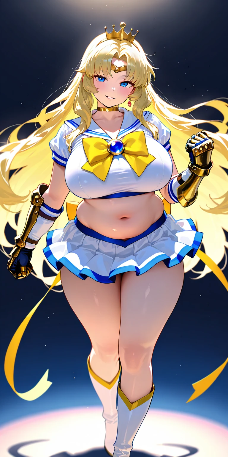 Princess Peach, bible black , large breasts, fully body shot, white shirt, tight red skirt