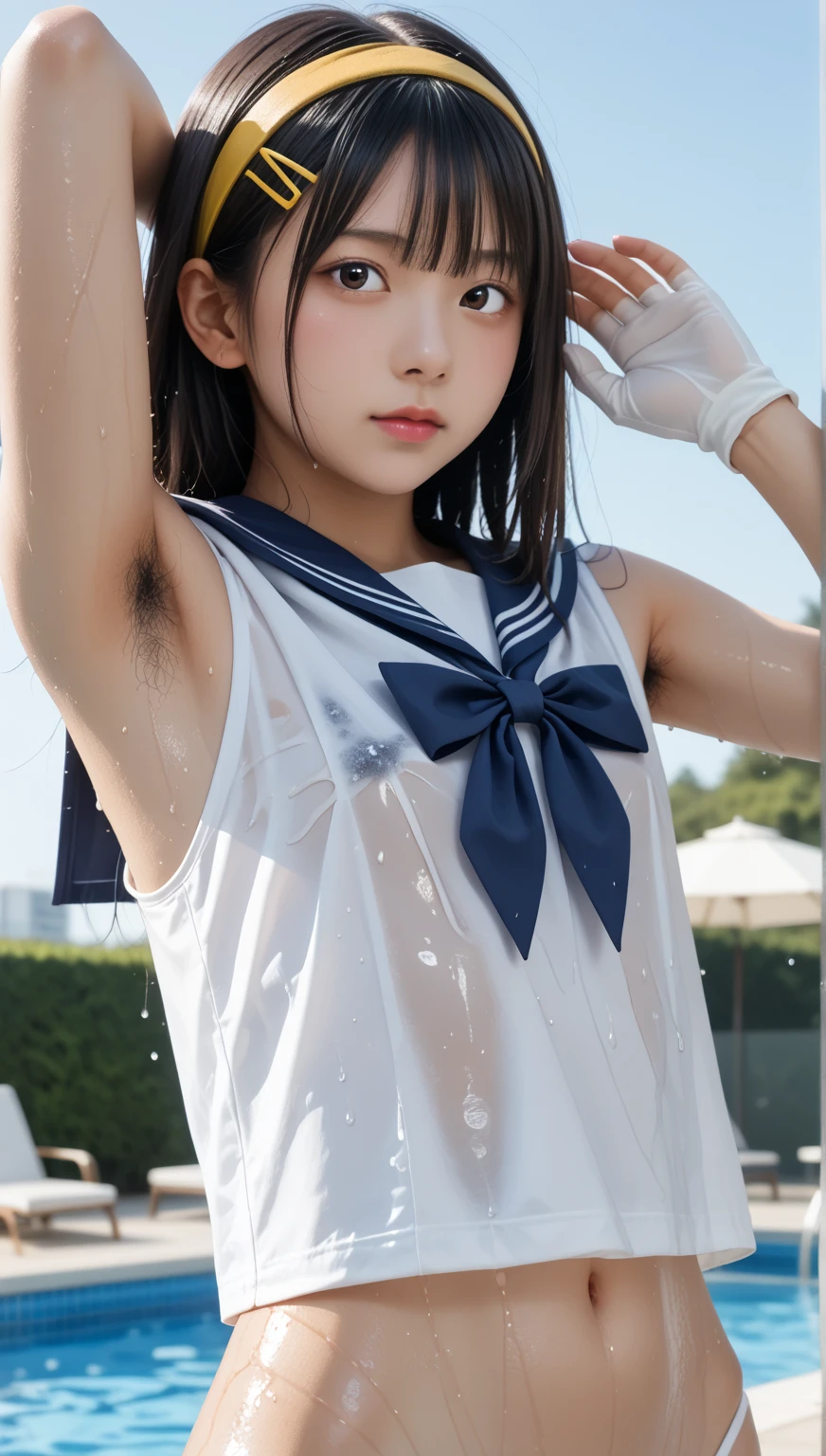 ((Highest quality)), ((masterpiece)), (detailed),((in the shower room/bath)),One girl, ((nude)),15 years old, panty shot,((flat chest:1.4)), (stare at viewer with stern eyes:1.5),(bitting own lip:1.1),(angry:0.9),nose blush,(shamefull:1.2), surprised, Beautiful Korean Women, Beautiful young Korean woman, Young and adorable Korean face, Gorgeous Young Korean Woman, Korean Girls, Girl cute beautiful face, Portraits of Korean female idols, Young and pretty Asian face, Cute natural anime face,Asian pretty face,((glistening eyes)),((glistening eyes )),((large eyes)),(( pretty eyes)) ,(detailed),Perfect Face,((One girl)), ((clear eyes)),((show nipples)),((beautiful skin)), don't wear anything,((A bow tie)),((Sailor suit))