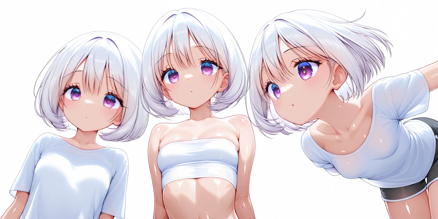 nsfw,(2girls:1.3),duo,light White and light yellow hair),best quality,very aesthetic,absurdres,side by side,lineup,(assertive),(Obscene),(double),(completely nude),(Steam),(shiny),(straight-on),(front view),