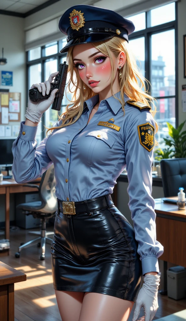 Beautiful woman with detailed defined body, role-play using German Deutsche Rapid Troops, wearing German Deutsche Rapid Troop costume, big breasts, thin waist, plump buttocks