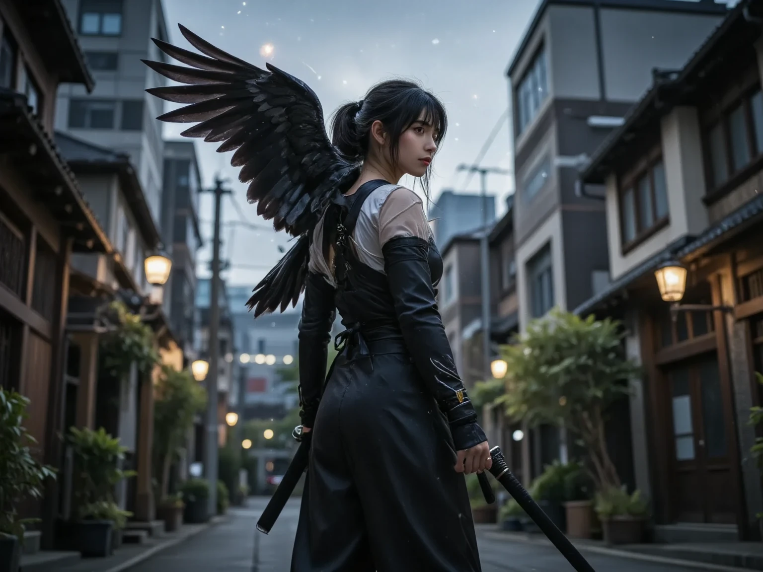 Low - Angle、Highest quality,Very exquisite Japanese beautiful girl demon、Heroine of Justice、Thick fog of darkness