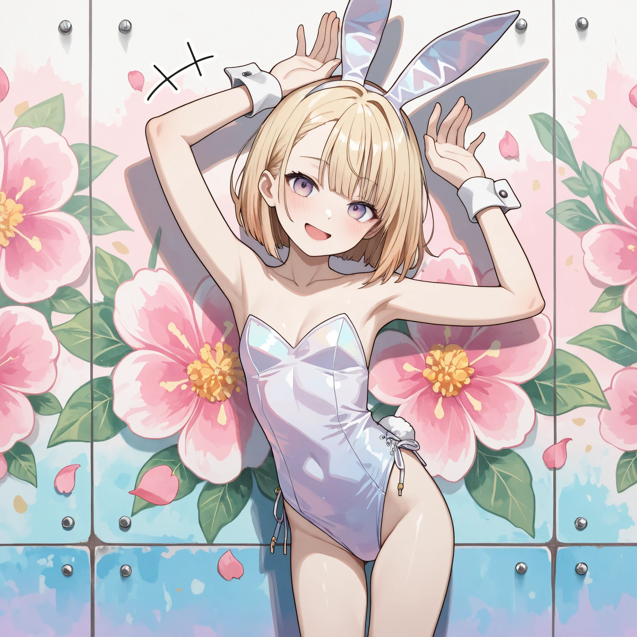 1girl, (translucent bunny:1.1), punhos, transparente, foco na bunda, Looking back, 1st grade, agarra bunda,, master part, best quality, altamente detalhado