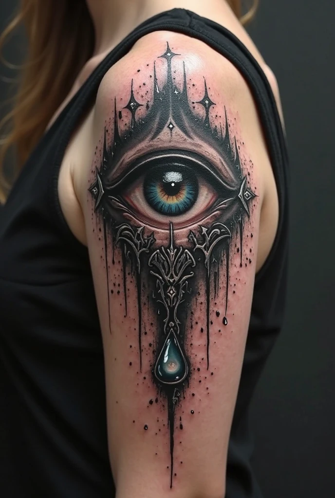 Evil eye tattoo
