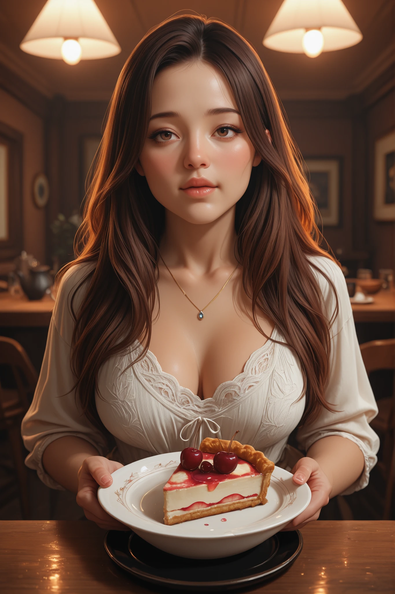 The woman who took the cut and ate it was impressed --auto --s2