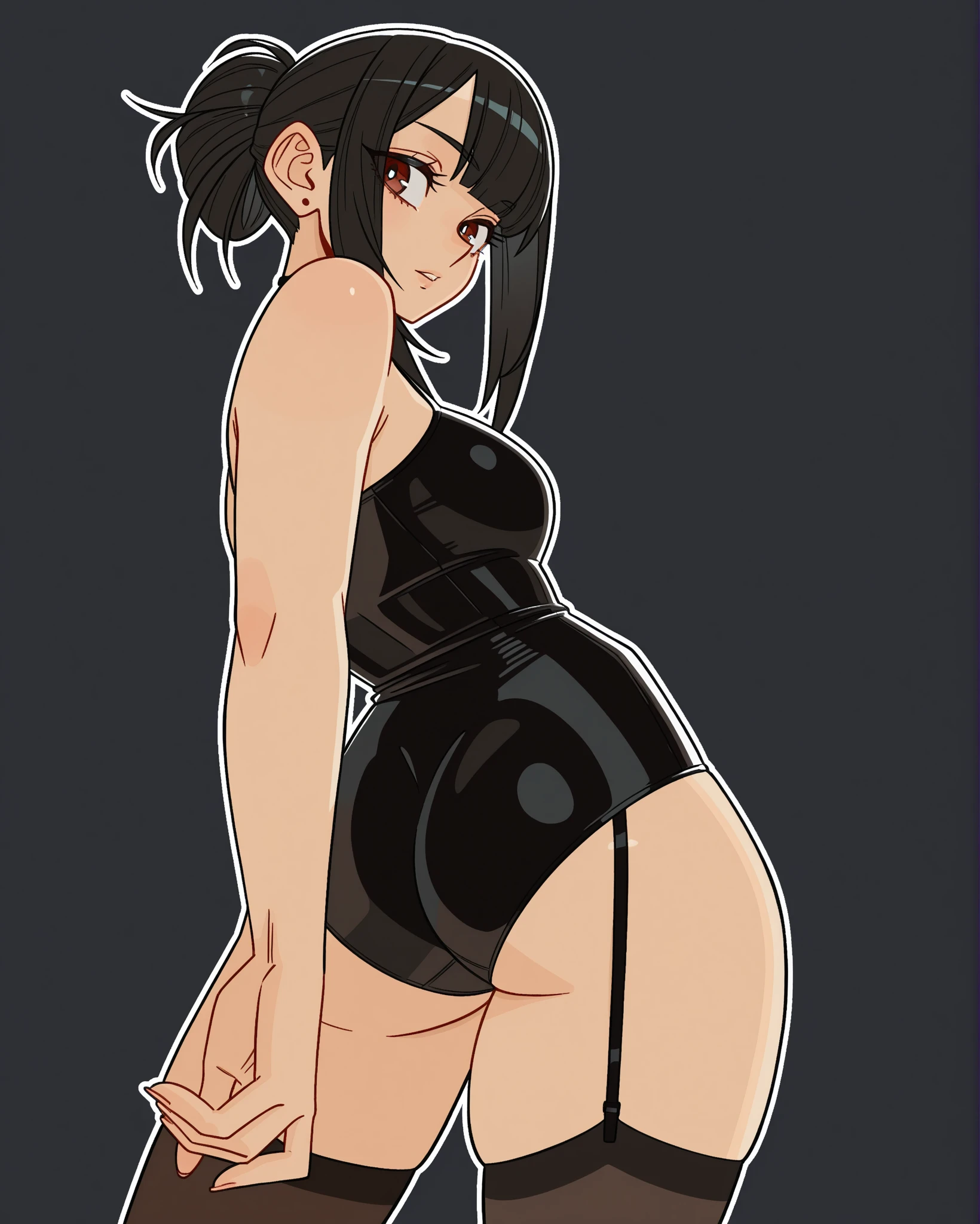 Obra maestra, mejor calidad, ultra detallado, 1 chica, animal_orejas, CULO, Backless_leotard, doblado_encima, negro_leotard, negro_muslos, senos, cerrado_boca, Dutch_angle, falso_animal_orejas, de_behind, gris_Background, cabello_Bien, halo, heart, leotard, luz_rubor, Largo_cabello, mirando_en_espectador, mirando_Back, bajo_alas, medio_senos, rosa_cabello, rosa_halo, playboy_Bienny, conejo_orejas, simple_Background, soltero_side_Bien, sonrisa, solo, Sin tirantes, Sin tirantes_leotard, muslos, muy_Largo_cabello, blanco_alas, alas, yelbajo_eyes, big ass