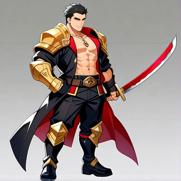 (high-quality, breathtaking),(expressive eyes, perfect face) Symmetrical Eyes, strong male indigenous warrior he has an exaggerated long hair gray color eyes purple color, ele tem pinturas tribais no peito e no rosto, he has armor on his tibia, he has armor on his forearm, He wears tight-fitting pants made of green fabric, he has a long indigenous fabric thong, He's gesturing with his hands