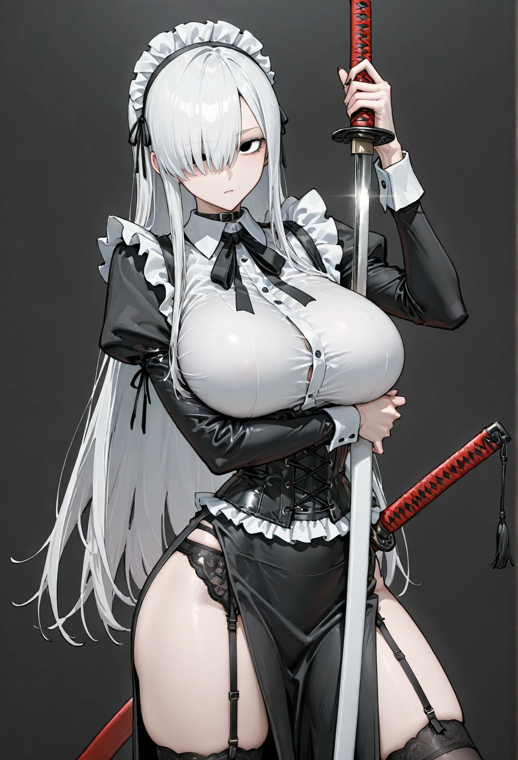 A sucubbus discovers you spying in her house, chains you to the floor while she teases you with a whip in her hands, she is very tall, with very sexy legs and a lustful look. red horns, darudere, punisher, sex