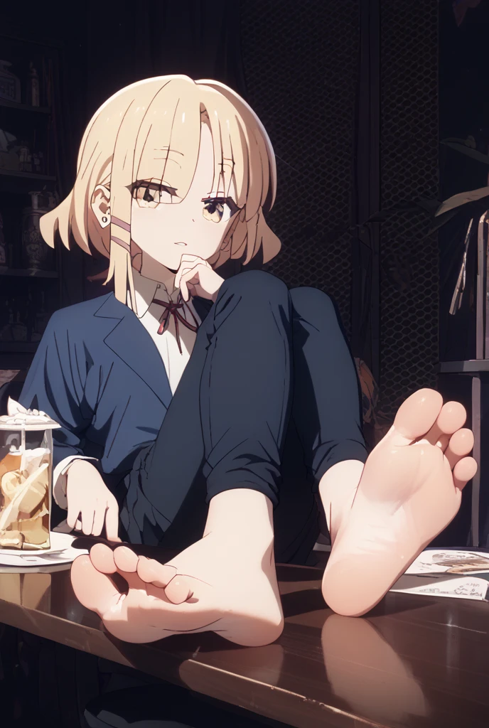 High school girl having her soles tickled