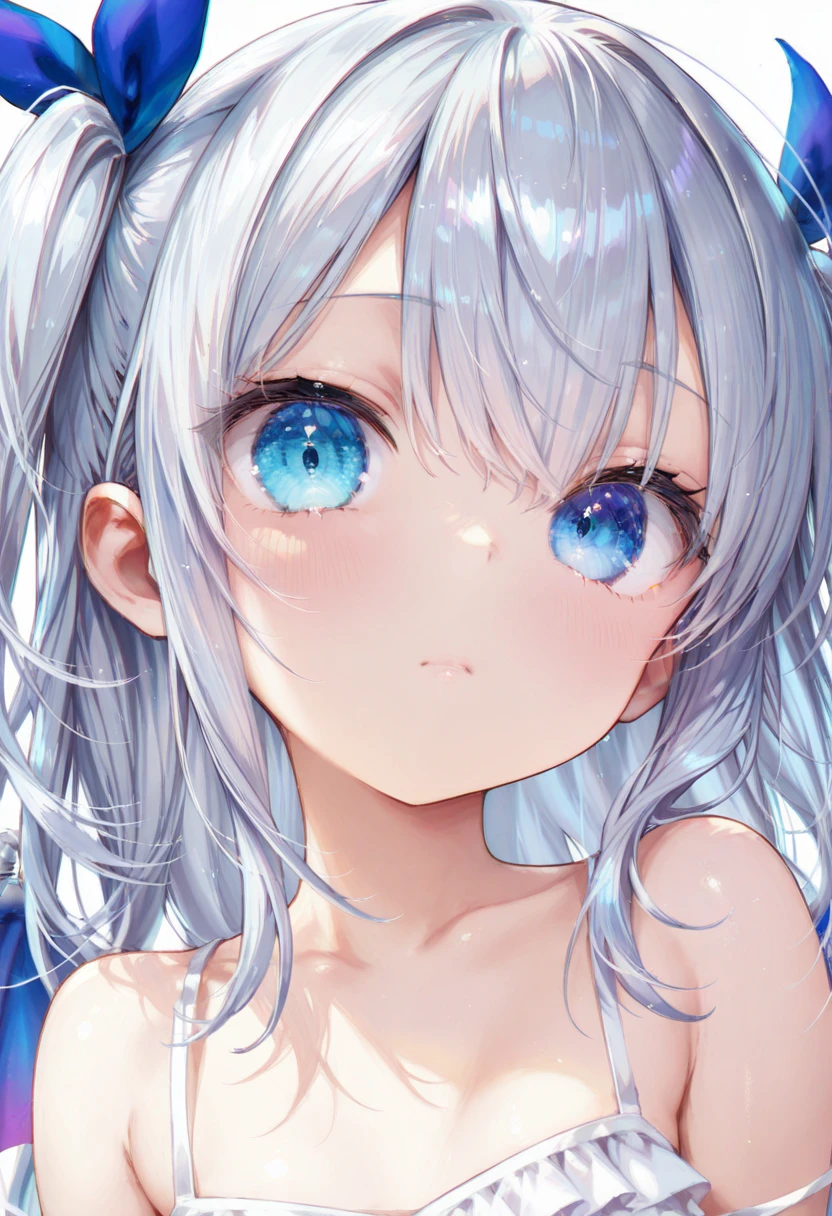 beautiful, masterpiece, Highest quality, anime, One girl, C Cup,Portrait Shot, View your viewers, Covered、中くらいのhair、nearby、Blue Eyes、art、、White hair,Blue streaked hair・nipples、Nude、Face_White turbid liquid、 On the face_White turbid liquid、whole body_White turbid liquid、locker、Dead Eyes、Pussy、Dark atmosphere、Thighs、hair_White turbid liquid、ボディWhite turbid liquid
