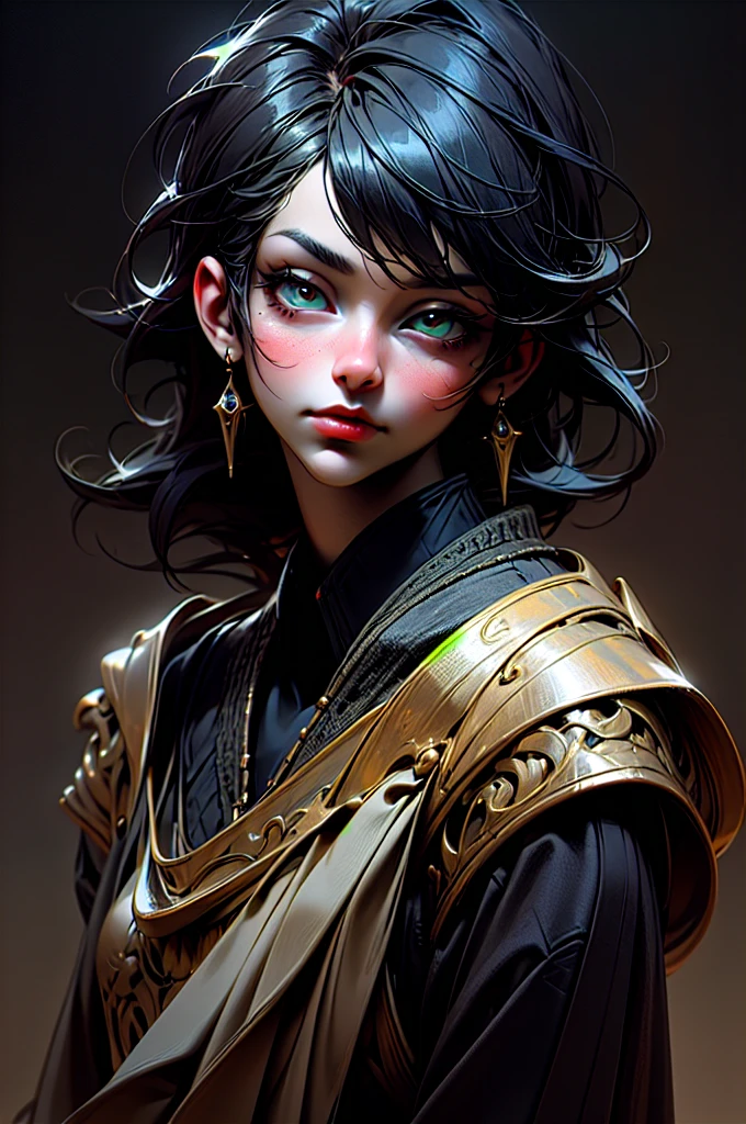 Una obra maestra, Estilo Giger surrealista, ethereal painting of a goddess of death, Su rostro envuelto en un velo de sombras, head painted like a skull  skeleton, muerte, flores negras, Estilo mexicano, cuerpo completo, fantasy, elegante, Altamente detallado, Pintura digital, Artstation, Arte conceptual, Suave, sharpen focus, 4k, Cinematographer, fotorrealista, detailed illustration cute digital painting, Soft lighting, isometric style, retro aesthetic, 4k-resolution, Photorealistic rendering, Serpientes, acentos amarillos , labios rojos