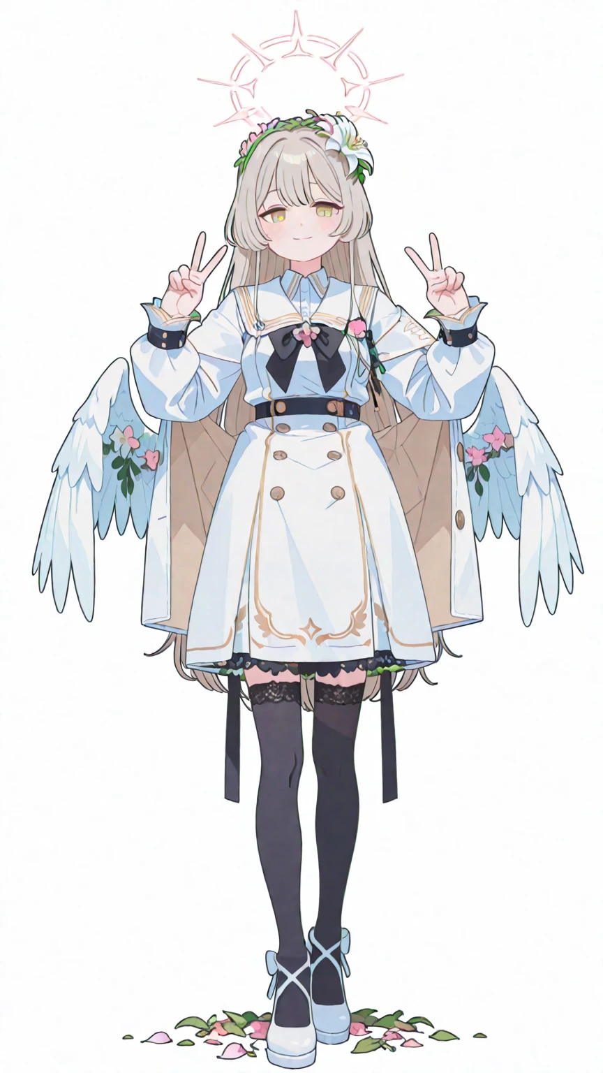 22year old, girl, white background, kawaii, full body, blonde hair, gal
