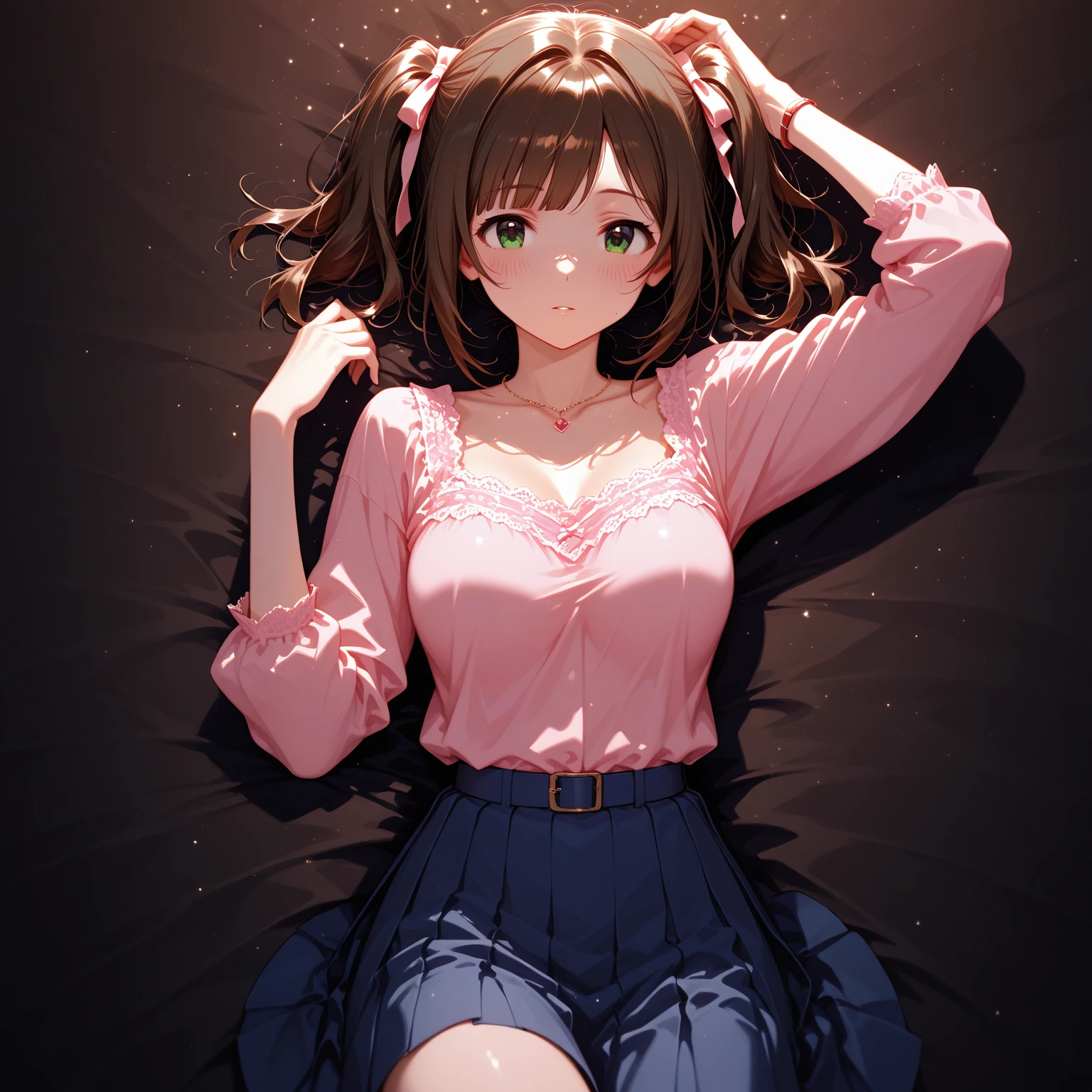 (((missionary position vaginal sex))),(((having vaginal sex))), (((lying down))),(((pov))),delicate and cute girls with brown hair,((cheerleading uniform)),(((tennis uniform))),(((cheergirls dress))),(tcheerleader)))、16years、Super8K Ultra High Definition、Delicate texture、 Medium Hair、flat chest、(((pleated mini skirt)))、(((Wear a cheergirls wear )))、,Plain clothes,spreading her legs,exposed panties,nsfw,big breast,(((in hotel))),(((lying down on the bed,spreading legs open wide with knees bent,creating the shape of the letter M))),(((,Wearing detailed frilled white panties))),penis,penis insert(((pink taste cheergirls uniform))),showing armpit,ponytail