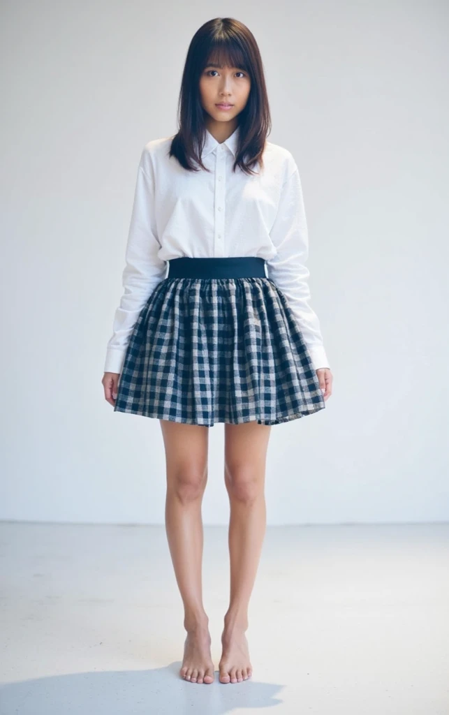 Black skinny village 11 year old girl wearing skirt