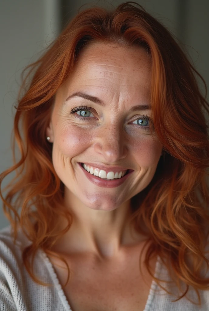 40 year old redhead with mid-length hair