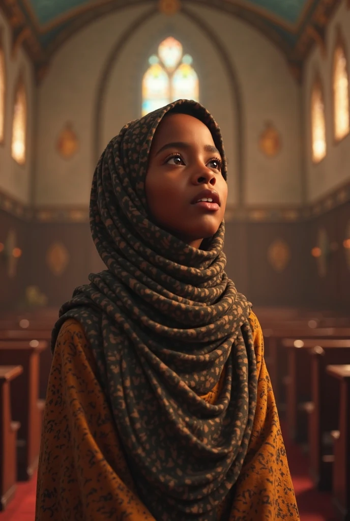 Generate a highly detailed and realistic image of a 10 years old girl from Somalia. The girl should have authentic Somalia features, including hair, skin, and face. House background. Hyper-realistic