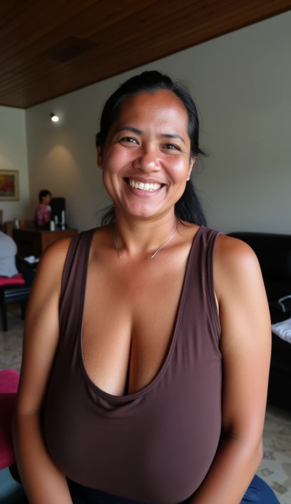 Raw, best quality, masterpiece, Ultra-realistic, ultra-detailed, Malay with mommy, 45-Years-Old, pov shot, screaming mouth, crying pain, big breasts, plump body, chubby, super jerking face, moaning deliciousness face, plump body, chubby, super moist wet body with sperms drop, watered body with white gel, kneeling at mountain jungle background