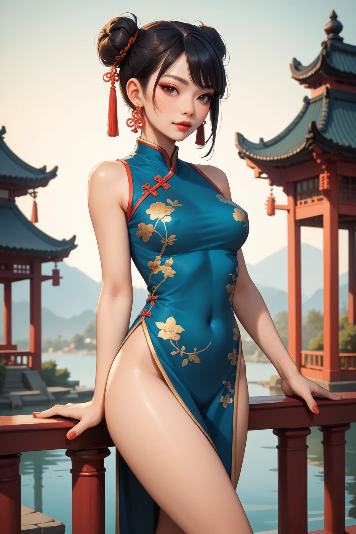 (Photorealistic rendering)Chinese solar terms,Autumn,eventide,Night scene,themoon,The beautiful beauty of the Tang Dynasty,the Tang Dynasty,Beautiful woman,Beautuful Women,chinese yard,Through the window,small bridge flowing water,Hangzhou,West lake,depth of fields,largeaperture,telephoto lenses