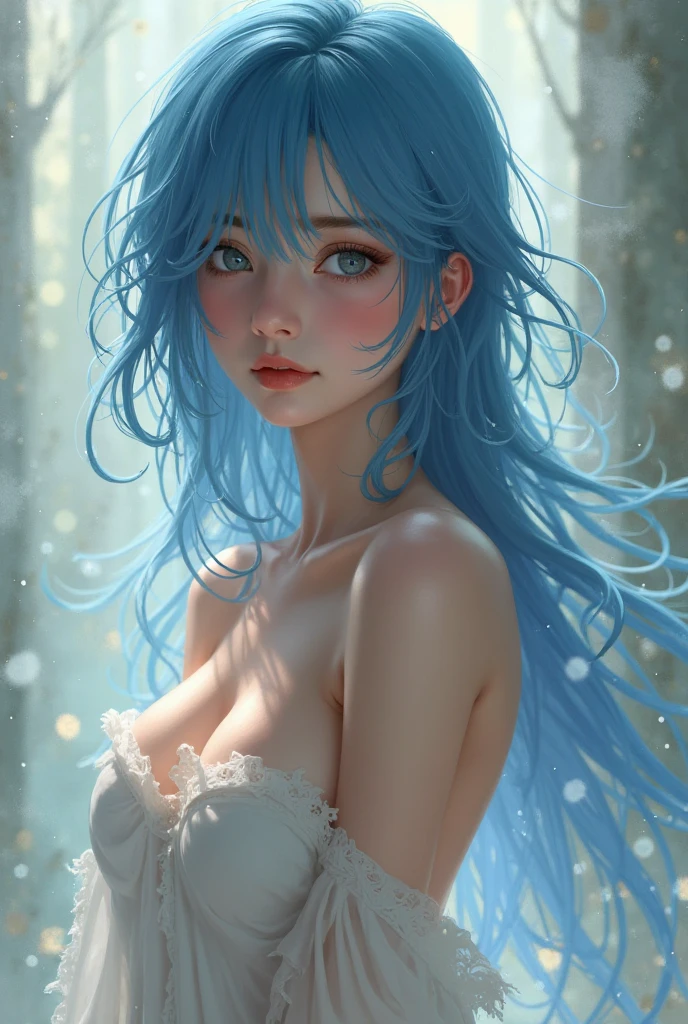 かんざし かんざしさん(((masterpiece))), ((highest quality 16k)), (ephemeral:1.3), ((sexy girl)) ((detailed and delicate)), ((fantastic background)), ((long blue hair)), holding a small blue flower, look down, Forget-me-not, NEON COLOR, LOFI COLOR,eroticism, sexy, black and white image, between shadows, oil painting, chiaroscuro, sensual, dramatic lighting, moody atmosphere, photorealistic, intricate details, masterpiece, ultra-detailed, high quality, 8k, best quality, realistic, cinematic, dark and brooding, expressionistic,{pussy,spread her pussy,cum,cum on pussy,masterbation,straddling,},, powerful composition, emotional impact, Bill Sienkiewicz inspired art