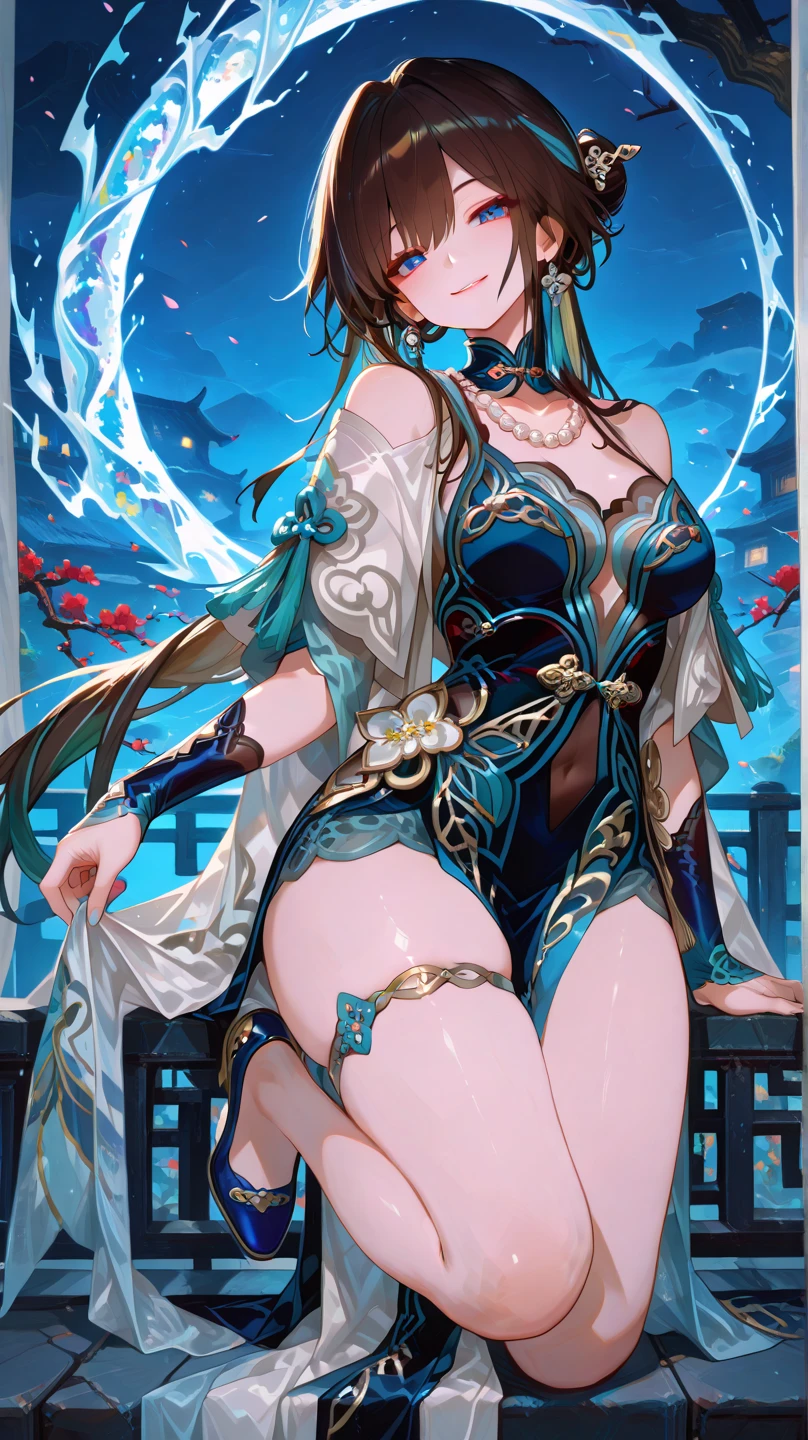 (highest quality, High resolution), Glowing Eyes, Delicate facial features, Vibrant colors, Dreamy atmosphere, Fantasy Theme, Floral Background, Graceful Movement, Magic lighting, Mysterious Aura, Heavenly Beauty, Magic thread, Whimsical elements,Big Breasts、lingerie、sexy