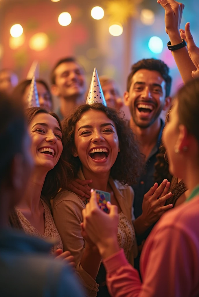 Birthday with celebrition only for background  like selfie 
