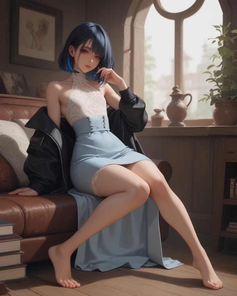 Goddess ((goddess-like woman)), slim elegant silhouette, masterpiece, (close angle), best quality, pale skin, fair skin, sweet face, (masterpiece:1,2, best quality), (real picture, intricate details), (1 lady , solo, medium tits, slim waistline, ), ((Jinx/LOL)),WHITE HAIR, a woman withe White short hair, White hair, aqua eyes, she has an impressive presence., short hair, bracelet, hoop earrings, jewelry, beautiful face, beautiful eyes, she looks the Looking at viewer, She is wearing serious business simple fitted dress, appropriately dressed as a CEO, black dress, sweet irresistible smile, elegant pose, Elegant hands, beautiful hands, perfect fingers, long perfect legs, Background: outside, daylight , She is a CEO and is at an IT presentation event lots of people on the road, Business event, business meeting, Presentation of the latest products