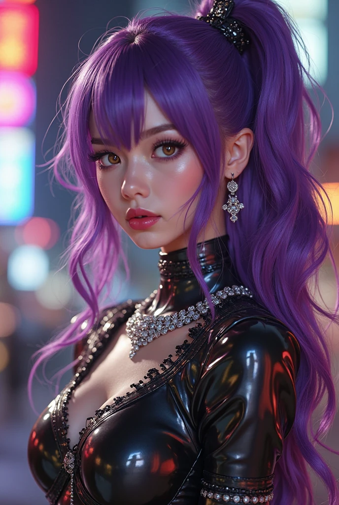 Professional:1.6 model girls, (最high quality, 4K, 8k, High resolution, masterpiece:1.2), Ultra-detailed, Realist, Punk Style, Punk Fashion, ((Upper body portrait)), Spiked clothing, Chain Accessories, Rebel pose, Mohawk Alto, Flashy rainbow hair, Nervous background, Studio Lighting, Dynamic pose and elegant、masterpiece, 最high quality, high quality, High resolution, (((Upper body portrait)))、Super busty sexy