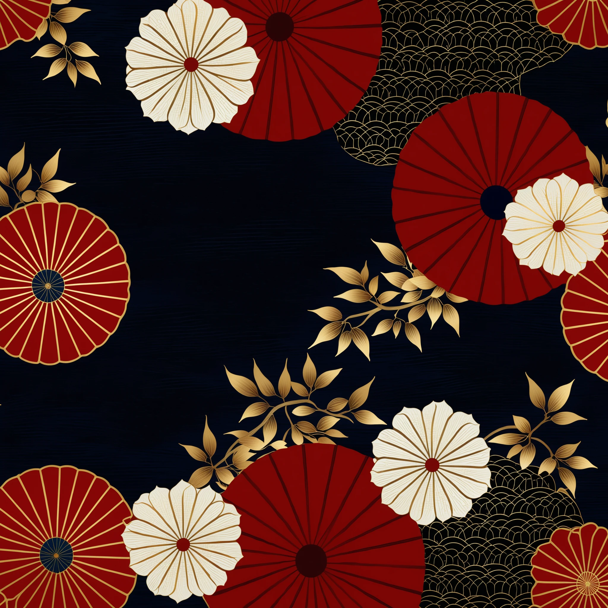 Traditional Japanese pattern ,High Quality,4K resolution,Ultra Fine Paint,photographic realism,professional finish,vivid colors,bokeh,Japanese style background,delicate details,Classic Japanese Decor,Elegant Composition,precise texture expression,Traditional Japanese Painting Techniques,Expert craftsmanship