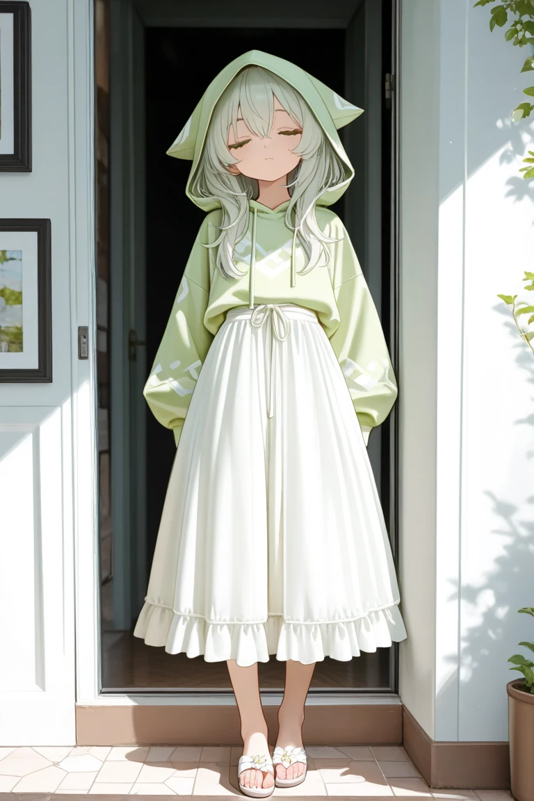 long hair, perfect face, full body, ((slim:1)), long legs, real, junior ,1 girl elf, white skin, <lora:cuteGirlMix4_v10:0.6>, ((green eyes)), white hair, small face, large eyes, detailed eyes, <lora:hanfu_v30Ming:0.3>