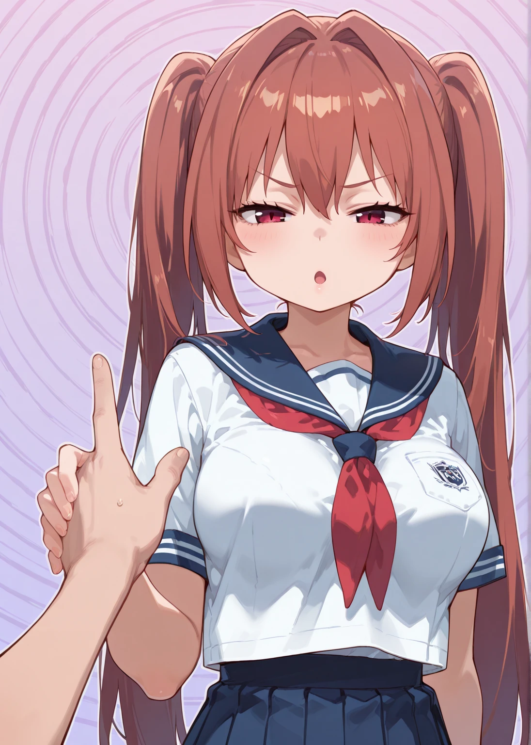 One penis one girl、Face of a girl giving a on a penis、Taken from the front、deepthroat、Big penis、pubick hair、testicle、NSFW、a smile、Focus on the face、Brown hair、pigtails、Twin-tailed、brown-eyed、 (illustratio), (hight resolution), (8K), (ighly detailed), (The best illustrations), (beatiful detailed eyes), (top-quality), (ultra-detailliert), (​masterpiece), (wall-paper), (详细的脸)、faces、 full of sweat, japanes、Grabbing someone else's hair