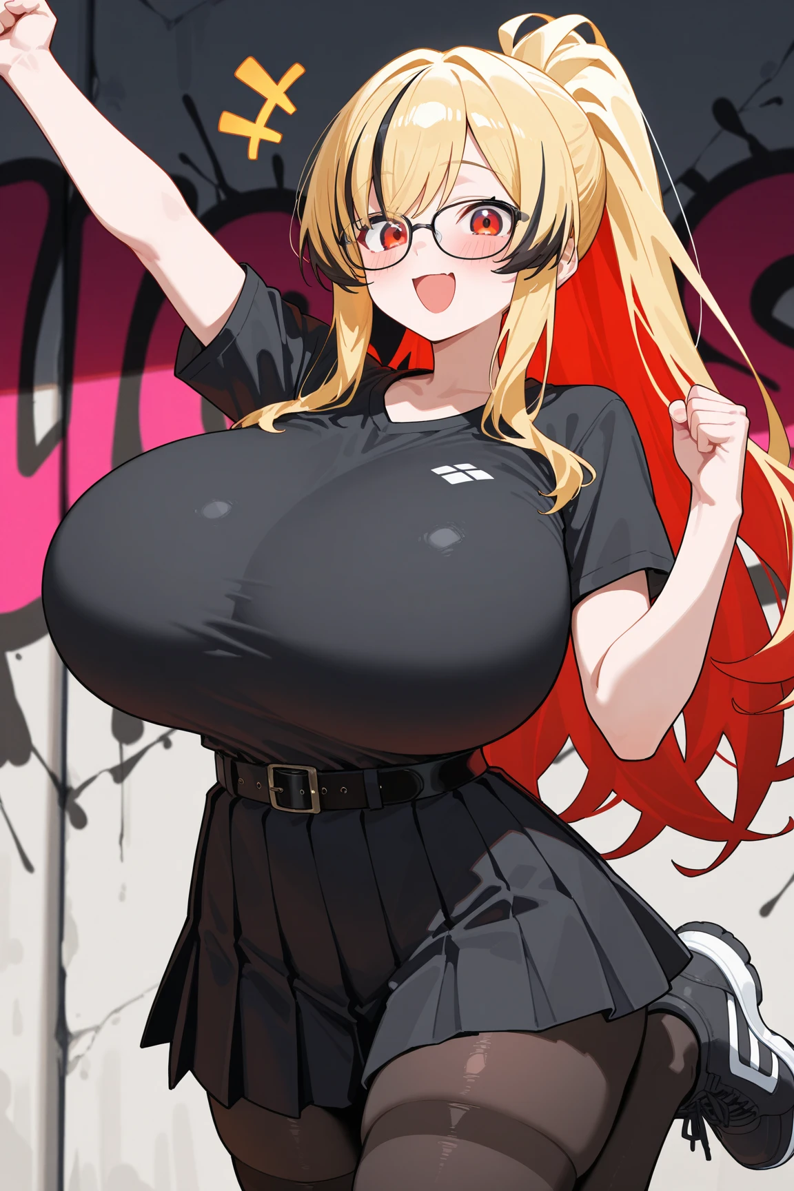 ((pen sketch style)), 1girl, solo, ink, detailed face, puffy lips, ((gothic make up)), ((black lipstick)), twintails, (teacher)), ((masterpiece)),(((best quality))), ((glasses)), ((tsundere)), ((angry)), ((long hair bangs)),defined cheekbones, high cheekbones, illustration, (gigantic breasts:1.7), ((skindentation)), ((breasts tied up:1.4)), scribbles and marks,(puffy lips:1.4) , )beautiful woman, sketch, gigantic breasts, frilled dress, cleavage, seductive smile