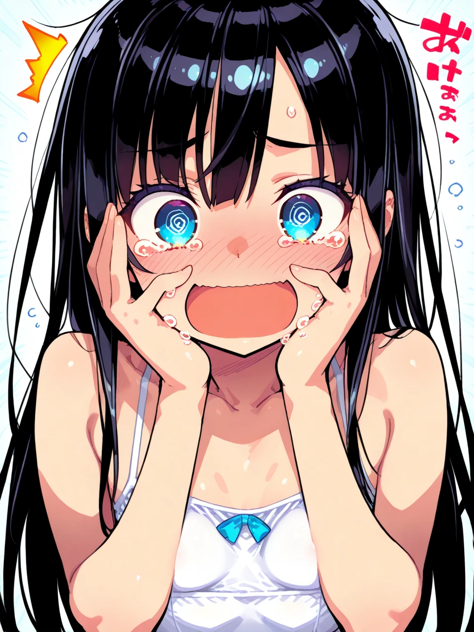 {Highest quality}. {so beautiful}. {Very detailed}, {Best illustrations}, Browsing Caution、One girl、((Half-open eyes)),semenオーバーフロー、Blowjob、Big penis、blush,anger、Big penis、Confused Eyes、anger、angerった顔、Glare、Baby Face、Purple Hair、Purple Eyes、Long Hair、semen、shame、White skin、Focus on the face、Public toilets、Idol Costumes