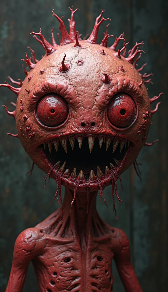 <lora:fx-monsters-xl-mrey-nocap:0.8> creepy hamburger monster creature