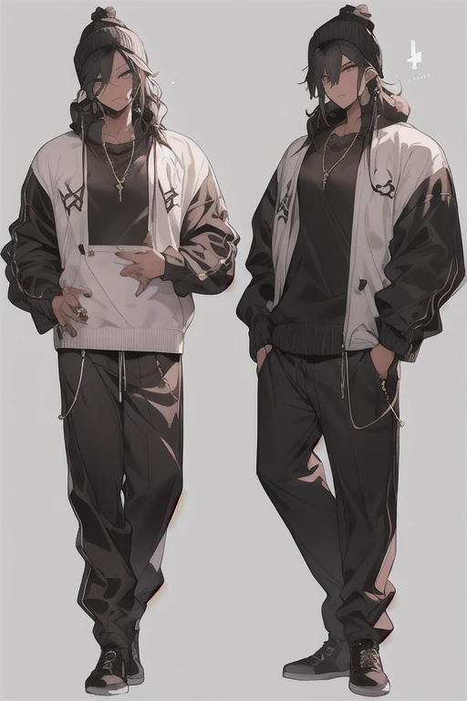 (Boy1),(man),(teenager 17),(altura 1,80cm),(Dark Skin Color:1.5),(cabelo curto preto cacheado crespo),(Dark brown eyes), (face shape: oval nose thick flattened but a little thin and a little small and the mouth large but a little thin and Small and very young face and soft and smooth), (physical body: thin and very average, the arms are thin and thin and ben normal, the belly thin but a little fat and wide and thin legs with. The thighs are medium and very normal),(Wearing),+,(a pair of sweatpants and a black sweatshirt)