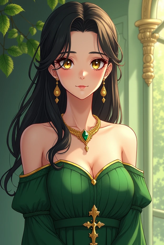 Masterpiece, 4K, woman wearing a Moroccan caftan,(Beautiful dark haired woman:1.2),(Moroccan style:1.2), (upper body focus:1.1), portrait, high quality art, high resolution, high definition, face close up, green eyes, puffy lips, smiling, surprised, blushing, lipstick, beautiful eyes, smooth skin, pretty woman,  golden earrings,
