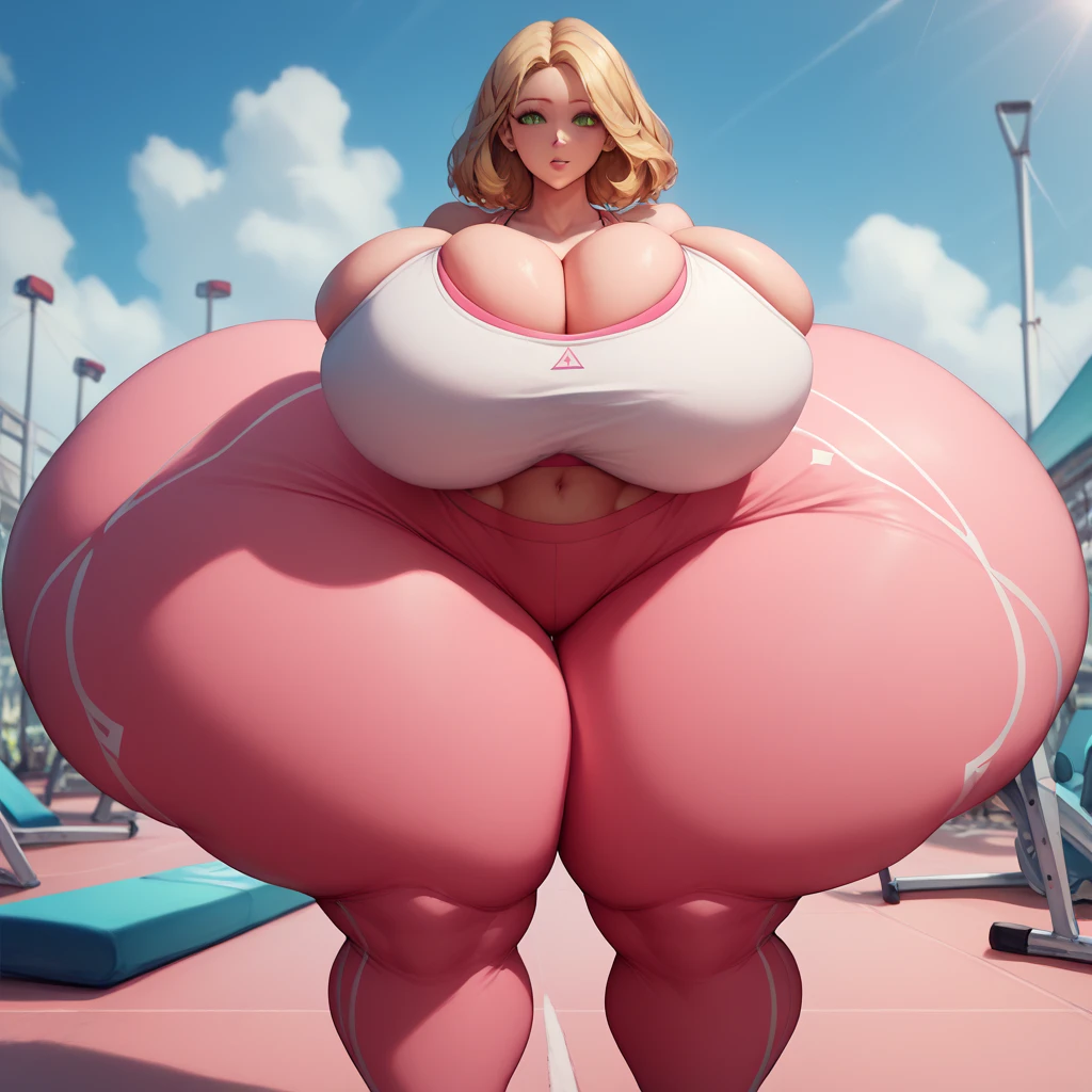 Tsunade Senju, 1 girl, ((bimbo))), long blond hair, puffy lips, painted lips, thick lips, wide hips, thick thighs, huge ass, kissing her husband, grabbing her ass, enormous huge natural breasts, mature mom, white bra, in my bed, kissing another woman, huge bloated overflowing saggy beach ball panties about to burst. enormous diaper filling up more and more and more, diaper growing bigger and bigger and bigger to 30x size, diaper sagging to the floor, filling up across the room, diaperrolling across room like a blob, diaper full like giant puffy cloud