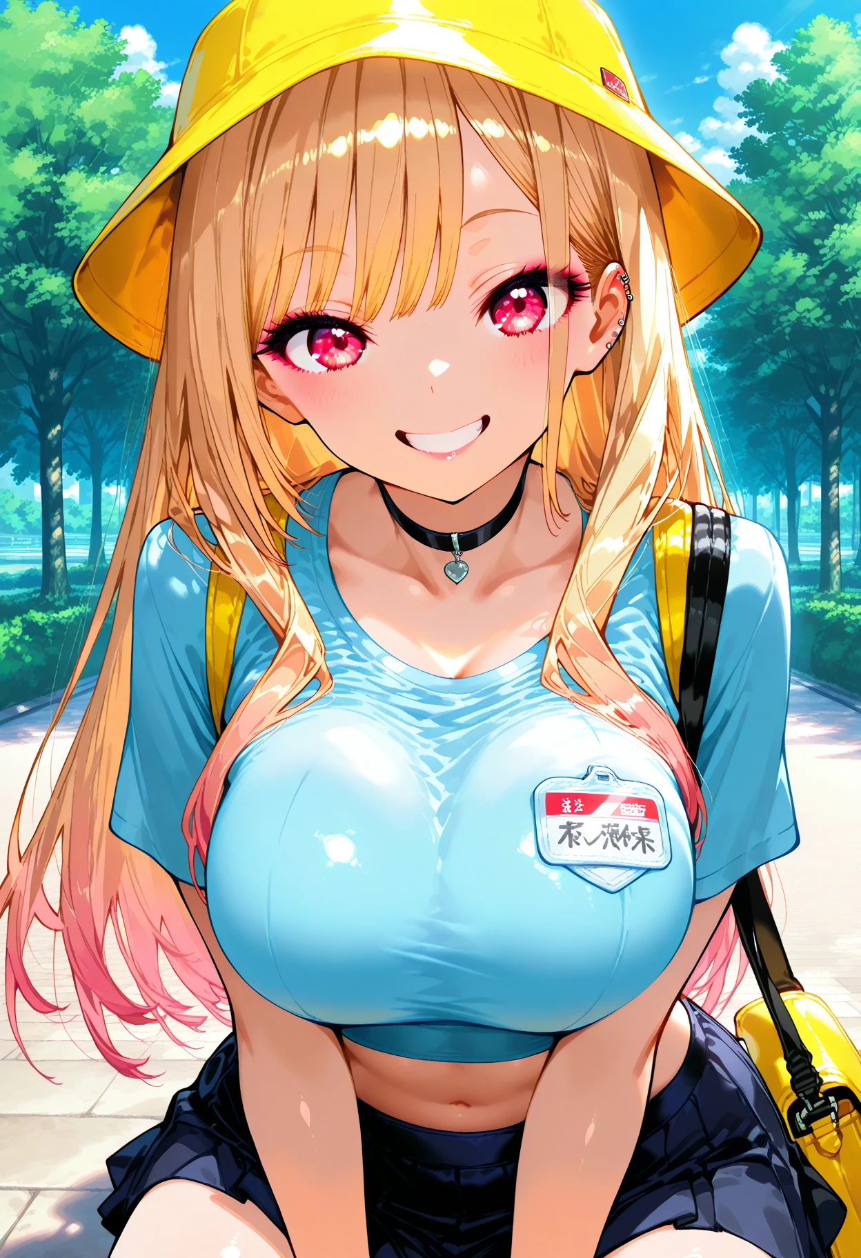 whole body, smile,Big Breasts ,Sexy pose,(Showing nipples),(Show your vagina),penis in the vagina,Sex, Pink hat,, Put sunglasses on your hat,(orgasm:1.4),