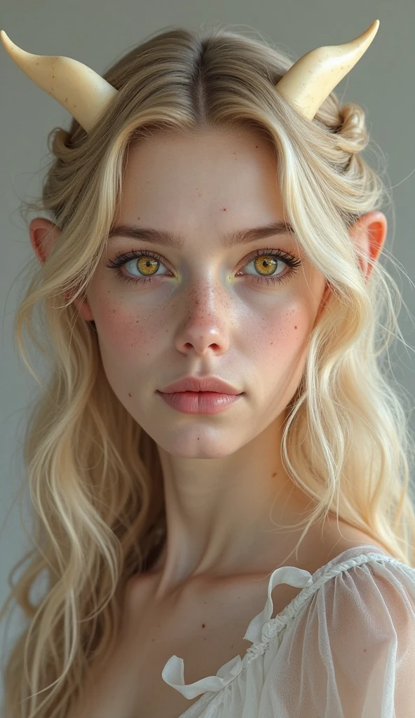 Generate a 4K hyperrealistic, photorealistic portrait of a young woman ...